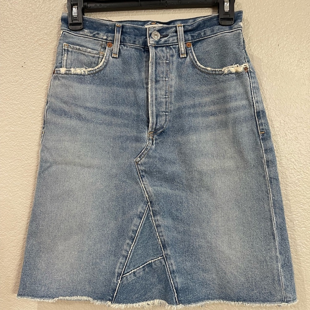 Citizens Of Humanity Light Blue Denim Skirt